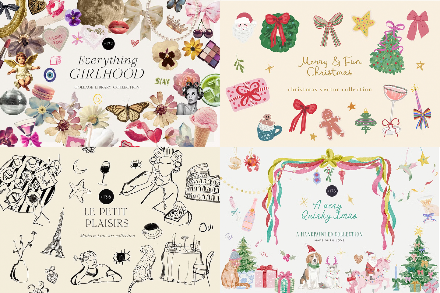 Big WHOLE SHOP ACCESS bundle all time graphics watercolor and line art clipart