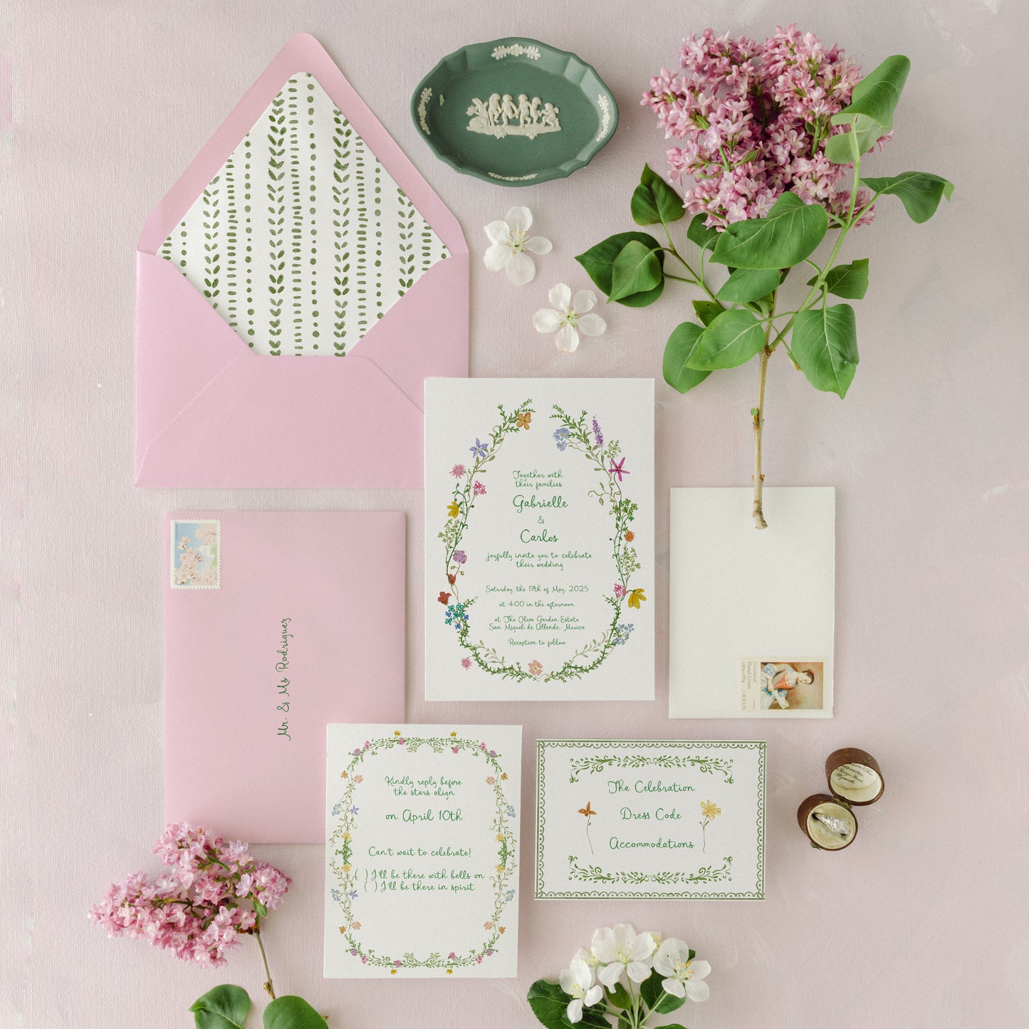 Hand-drawn watercolor quirky whimsy flowers