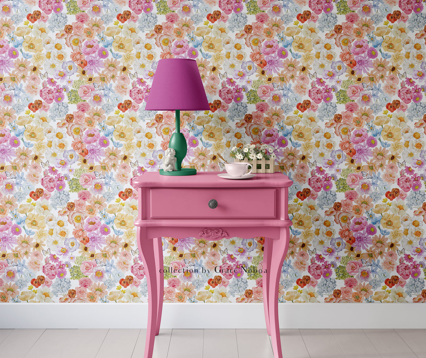 Spring Summer Watercolor Flowers set