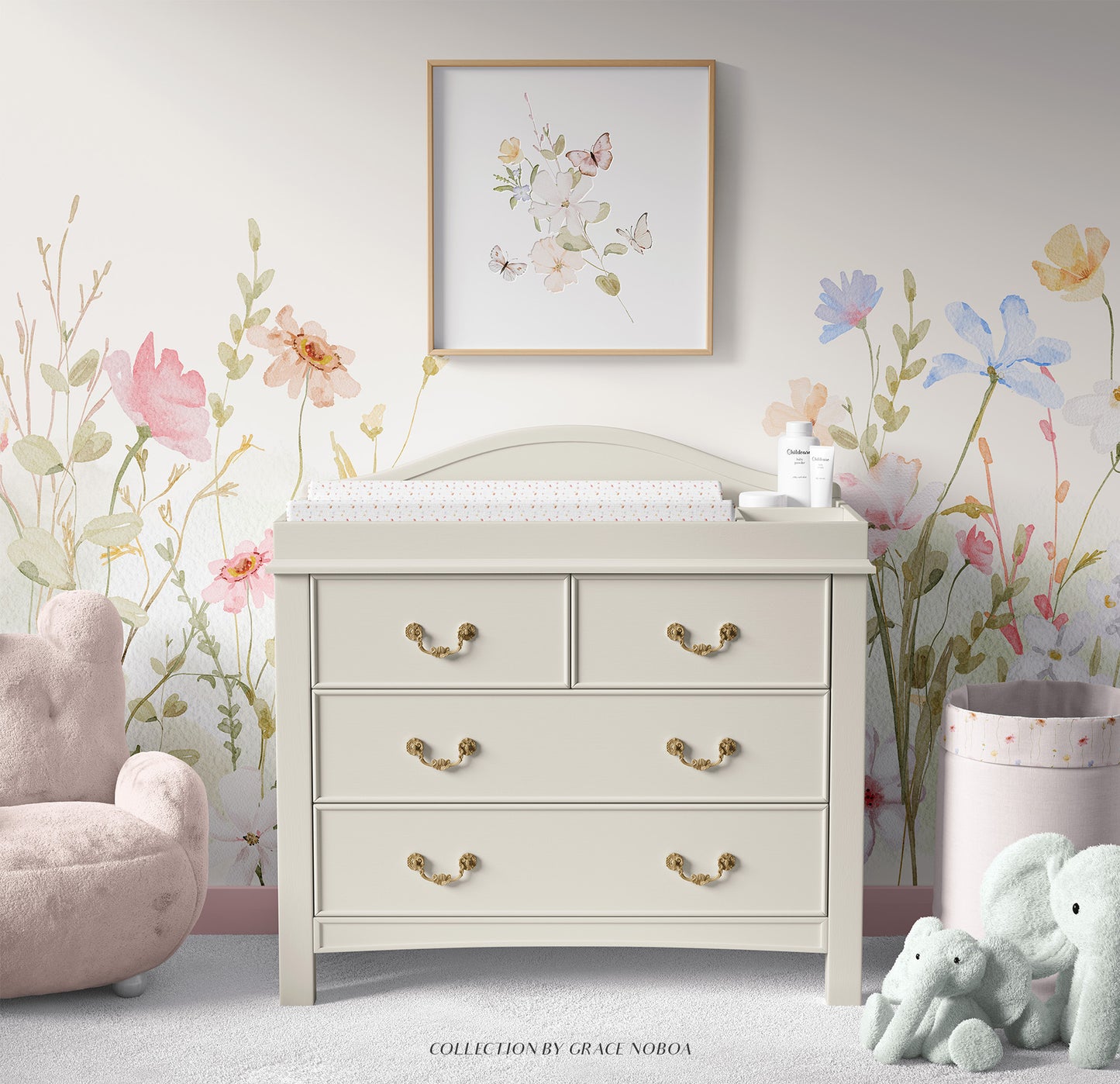 Watercolor dreamy Wildflowers Set