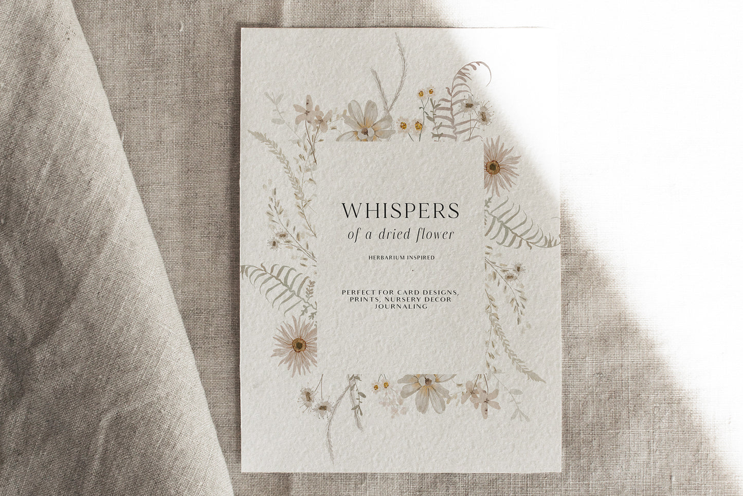 Wildflowers dried flowers watercolor floral clipart
