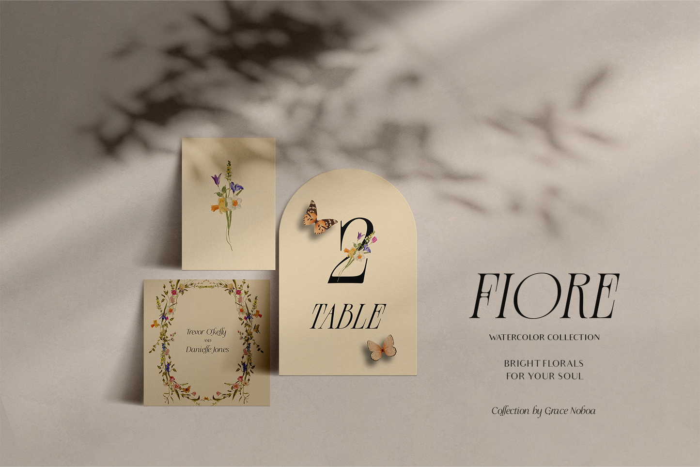 Fiore colorful Bright spring and summer watercolor flowers clipart