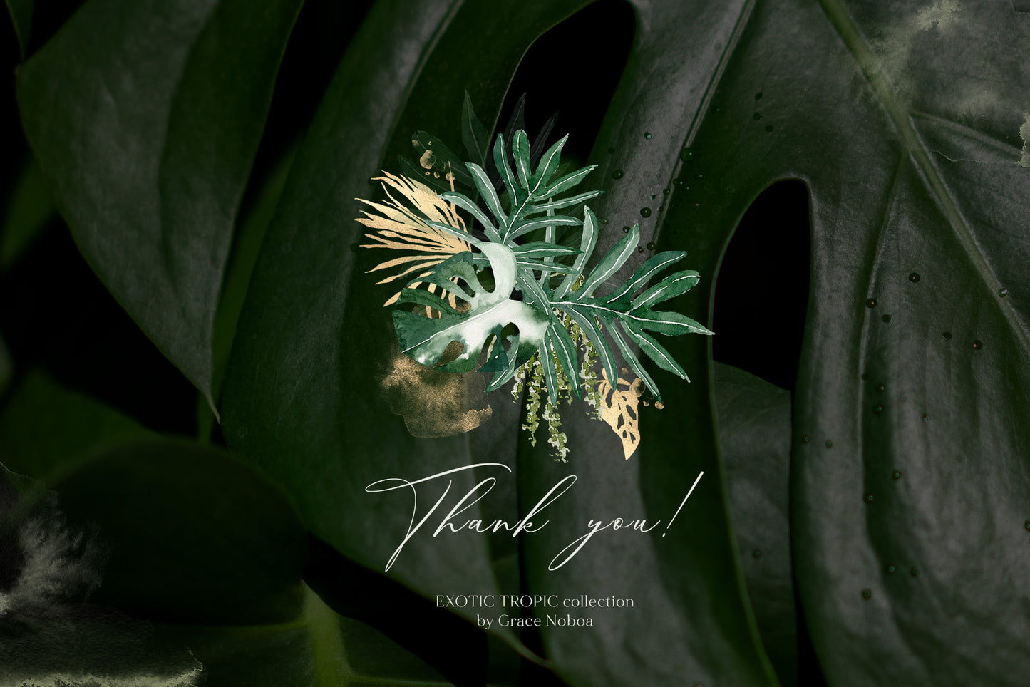 Exotic Greenery tropical foliage set