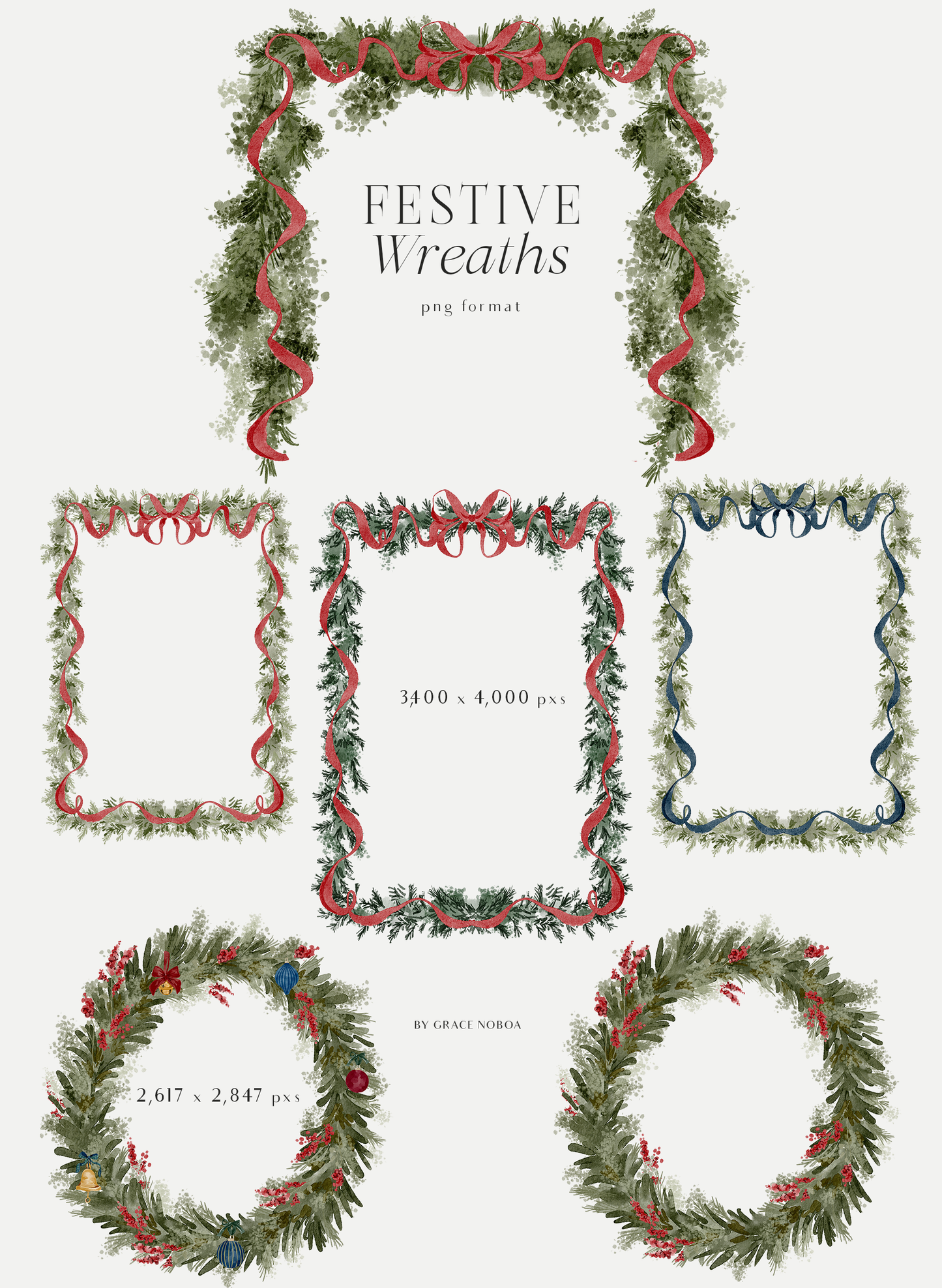 Watercolor classic christmas santa claus nutcracker