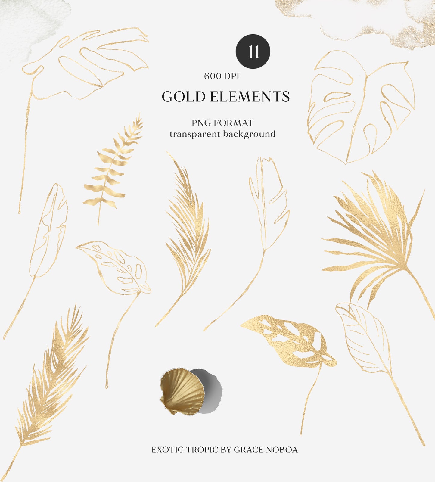 Exotic Greenery tropical foliage set