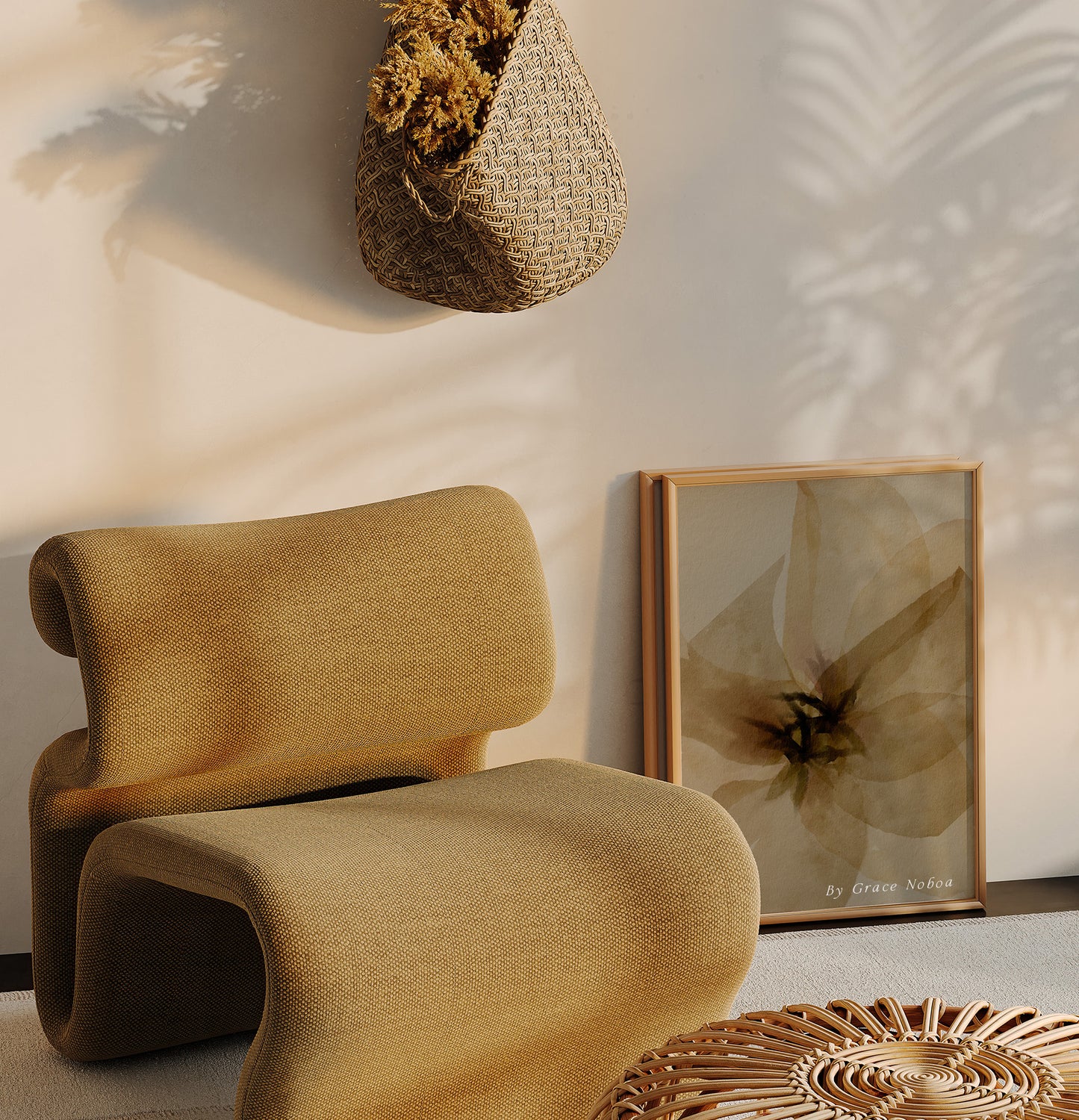 Organic Grainy Blurred textured backgrounds and moody posters for home decor