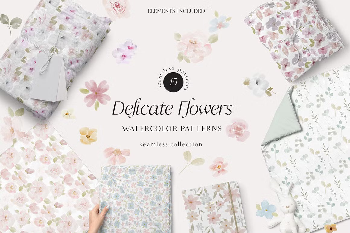 Floral Seamless Patterns background for fabric and wallpaper