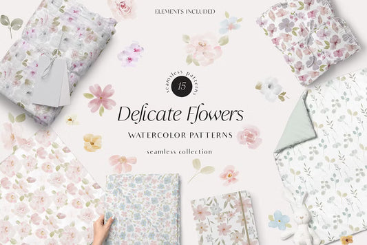 Floral Seamless Patterns background for fabric and wallpaper