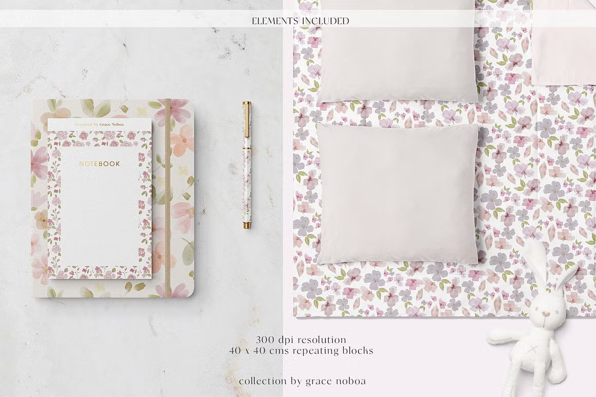 Floral Seamless Patterns background for fabric and wallpaper