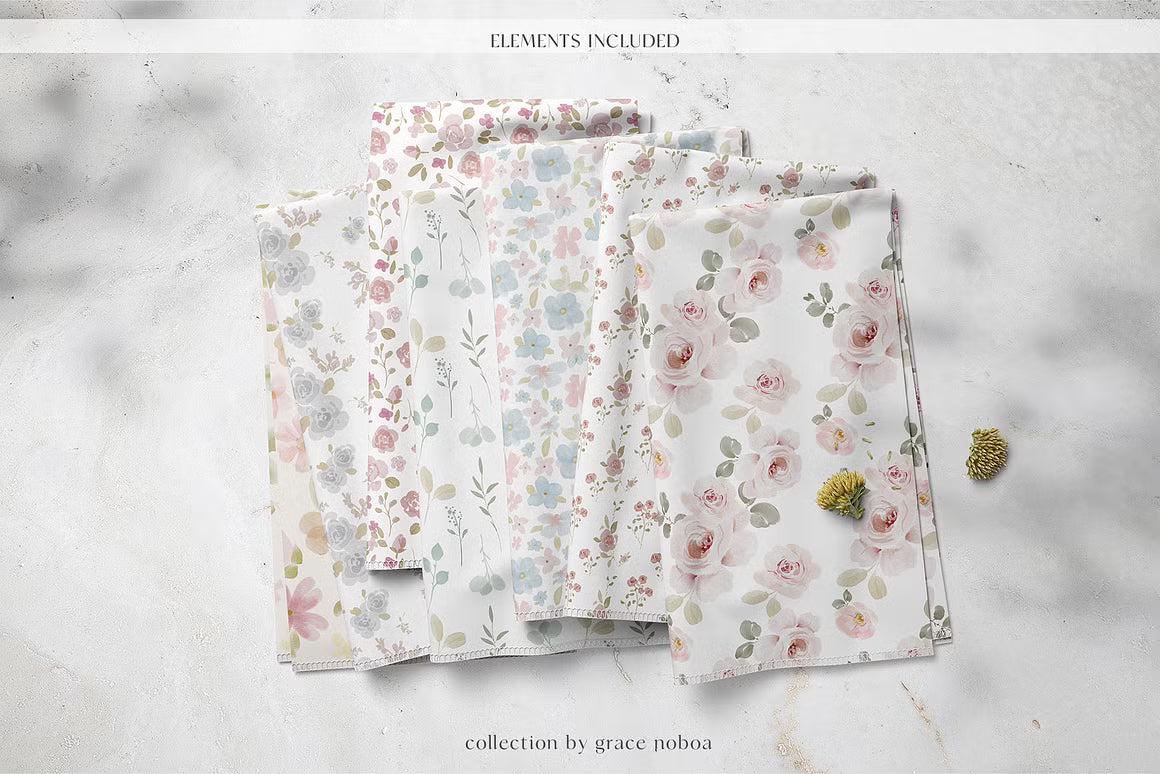 Floral Seamless Patterns background for fabric and wallpaper
