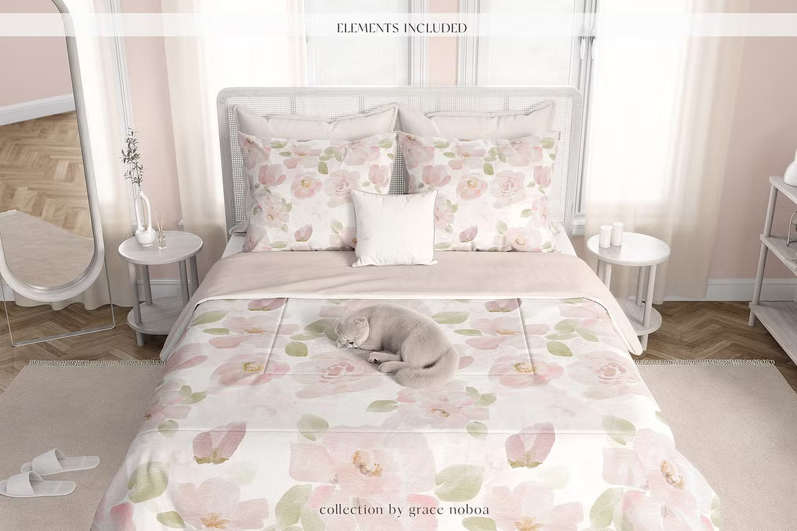 Floral Seamless Patterns background for fabric and wallpaper