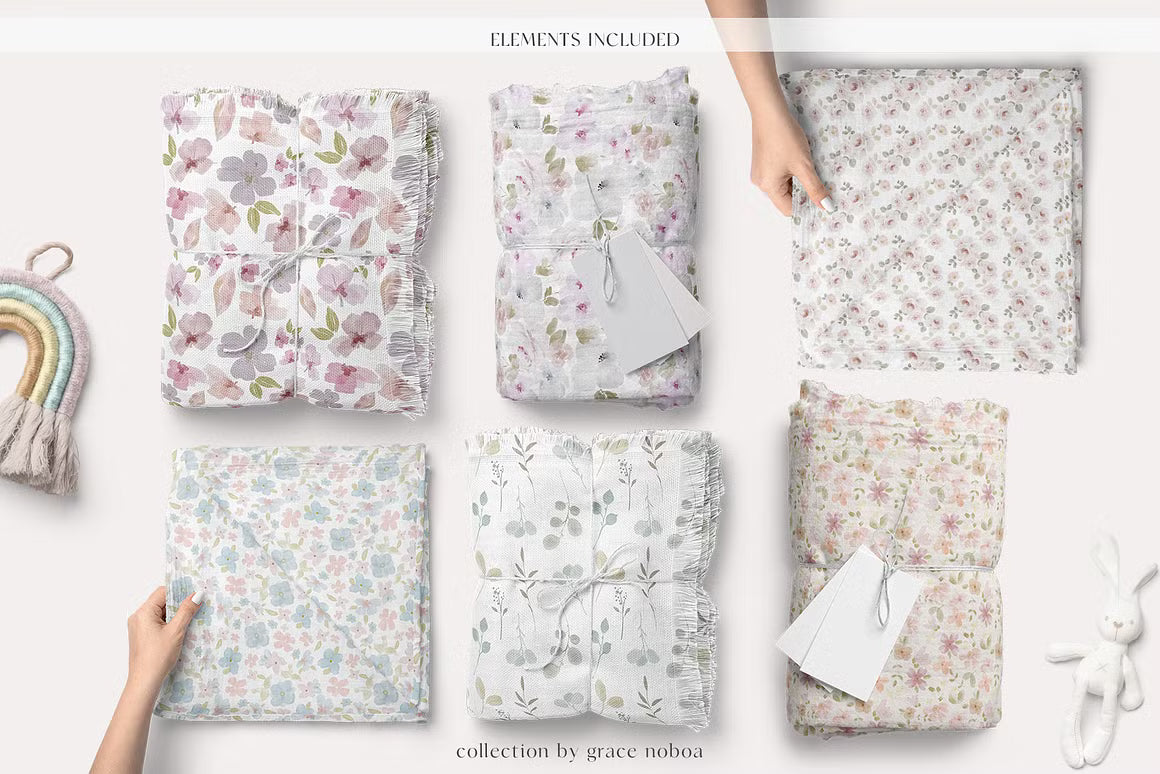 Floral Seamless Patterns background for fabric and wallpaper