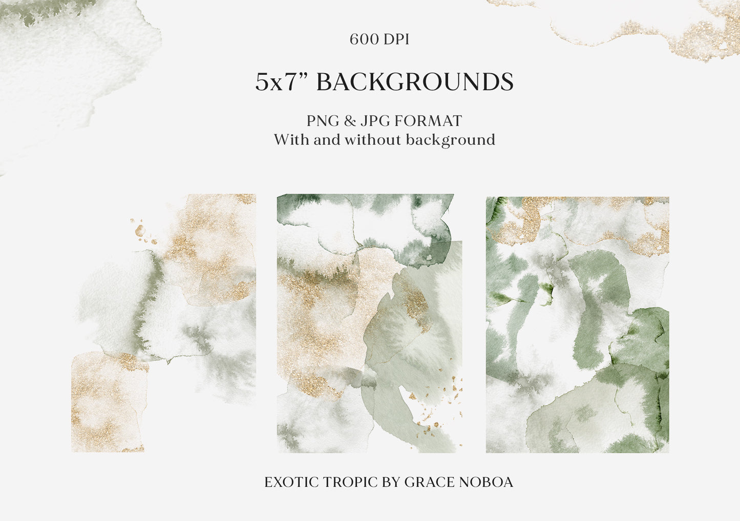 Exotic Greenery tropical foliage set