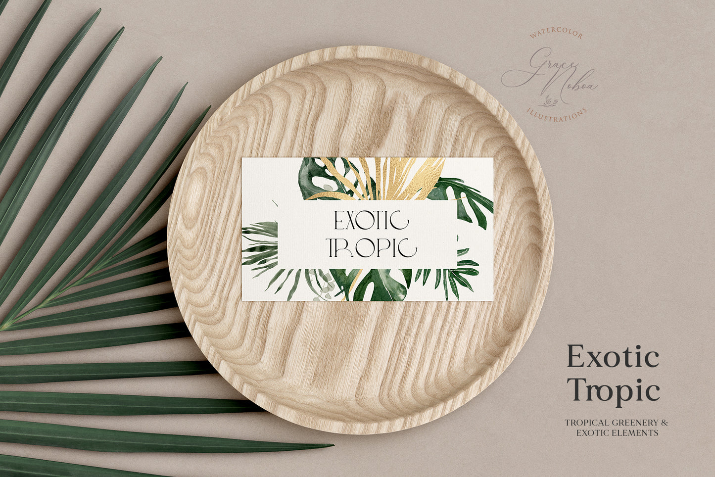 Exotic Greenery tropical foliage set