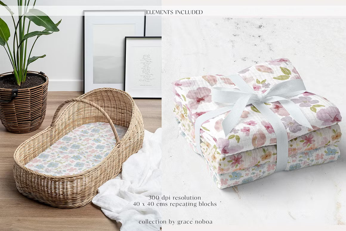 Floral Seamless Patterns background for fabric and wallpaper