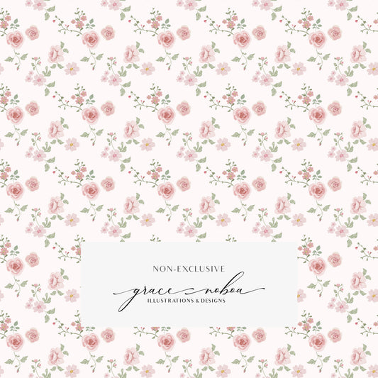 SHABBY- Pink vintage floral seamless pattern file for clothing, wallpapers, backgrounds