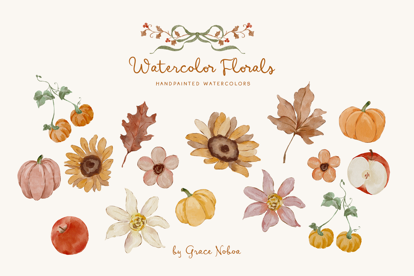 Grandmillenial watercolor thanksgiving autumn