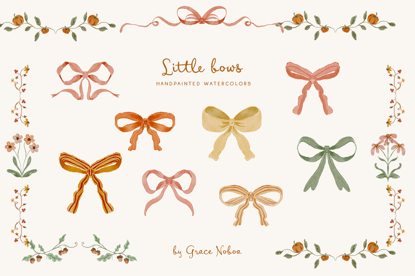 Grandmillenial watercolor thanksgiving autumn