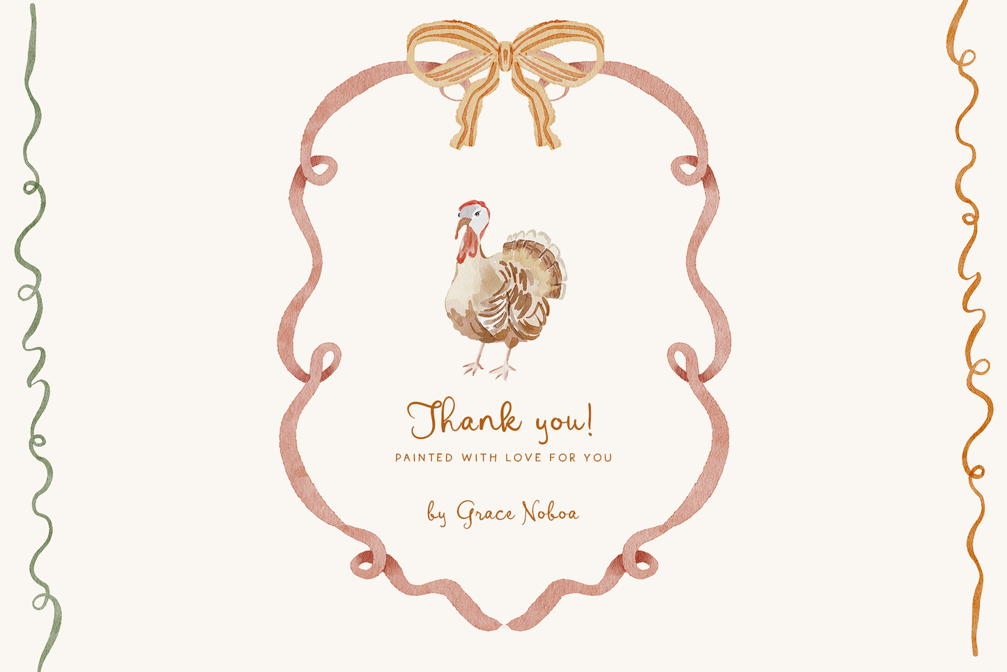 Grandmillenial watercolor thanksgiving autumn