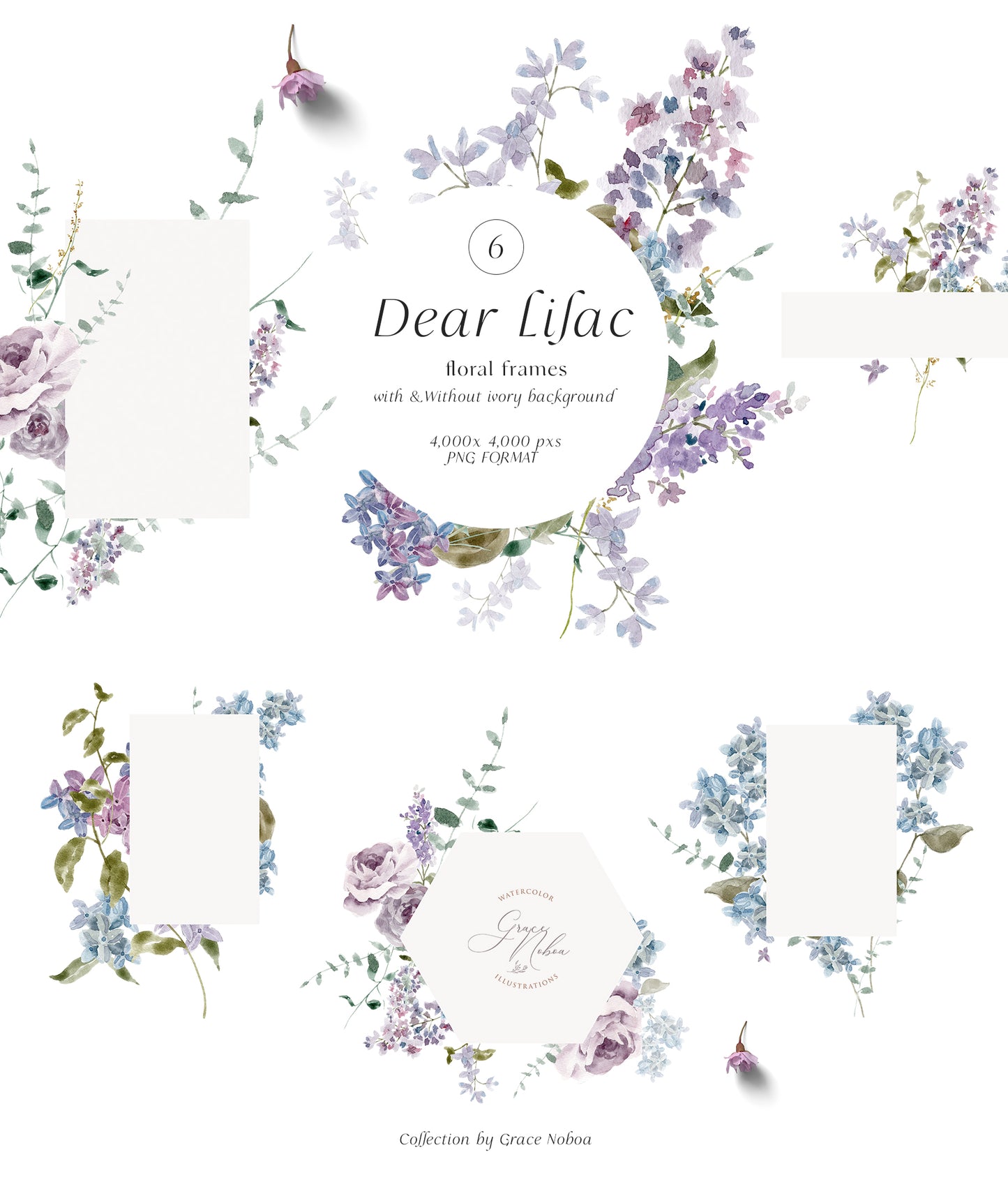 Floral Lilac Watercolor Collection