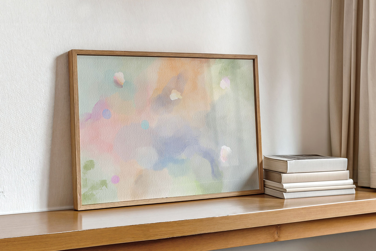 Abstract waterccolor monet inspired background textured posters