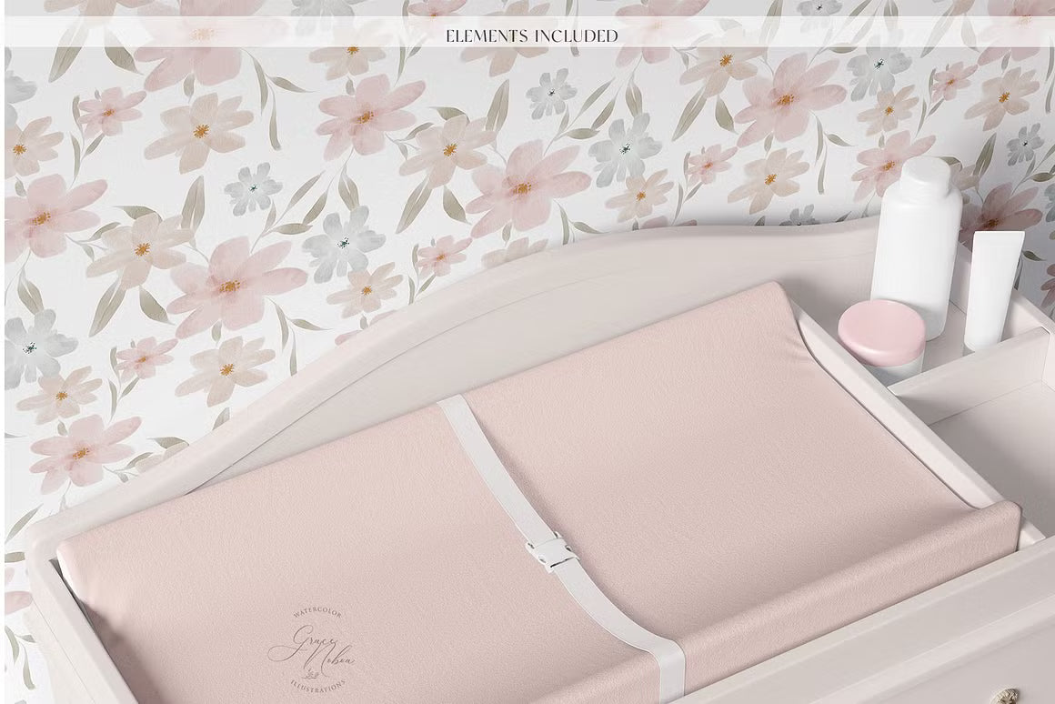 Floral Seamless Patterns background for fabric and wallpaper