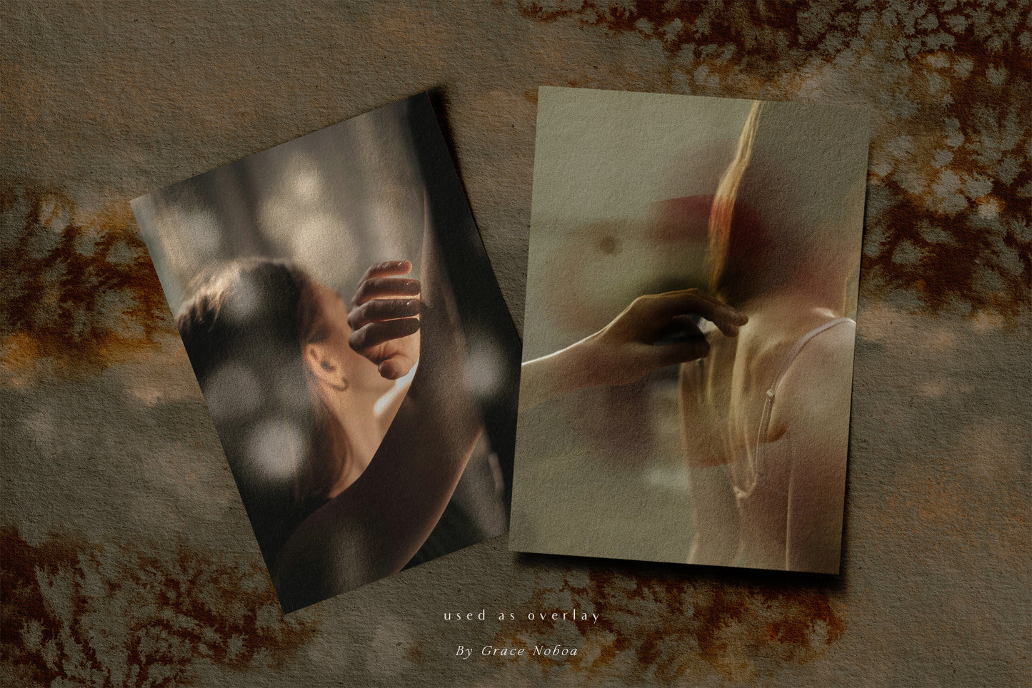 Organic Grainy Blurred textured backgrounds and moody posters for home decor