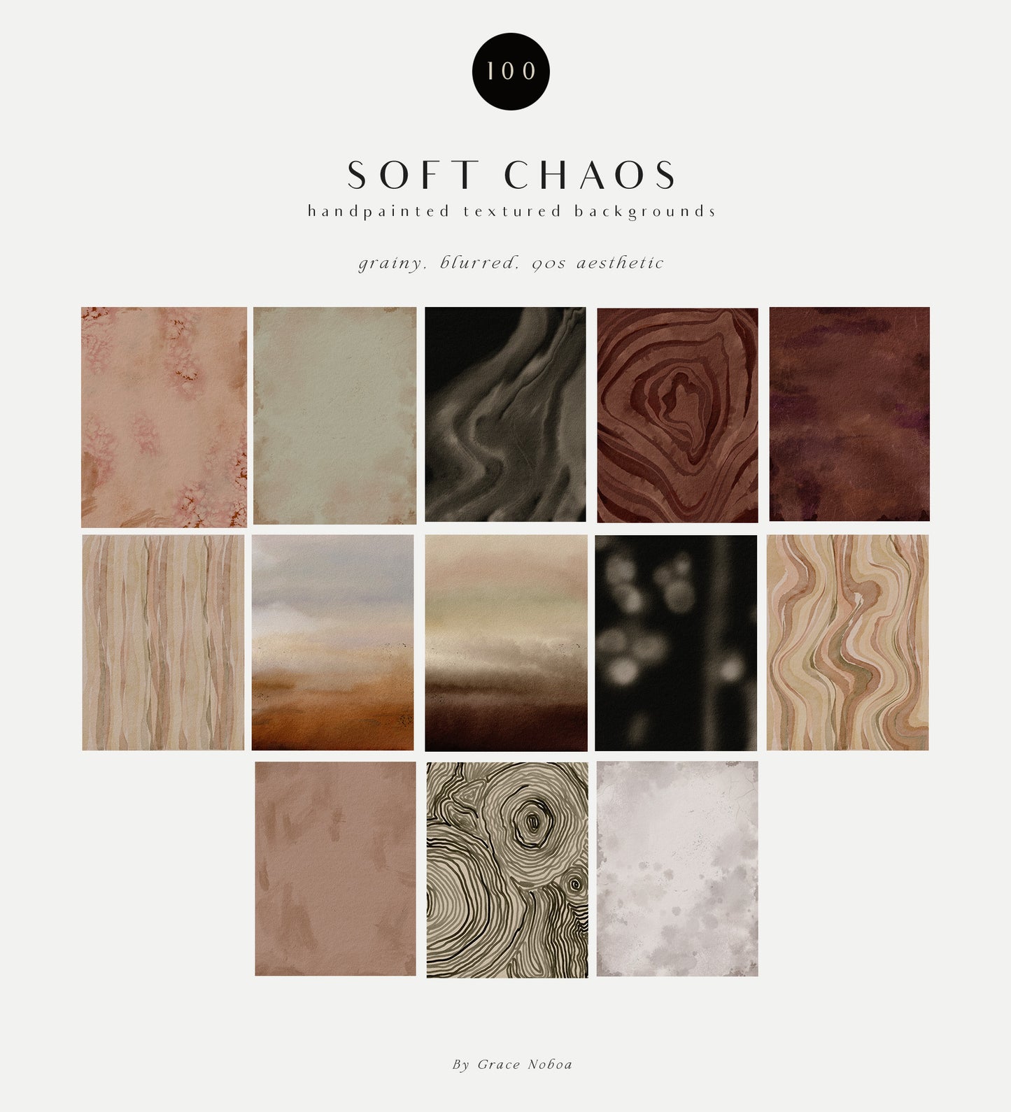 Organic Grainy Blurred textured backgrounds and moody posters for home decor