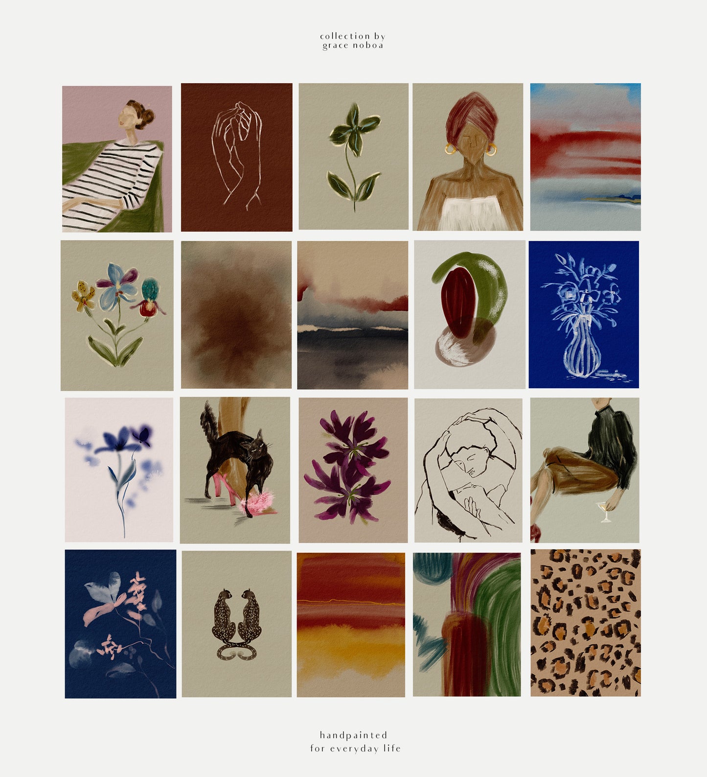 Contemporary modern home decor digital printable wall art posters