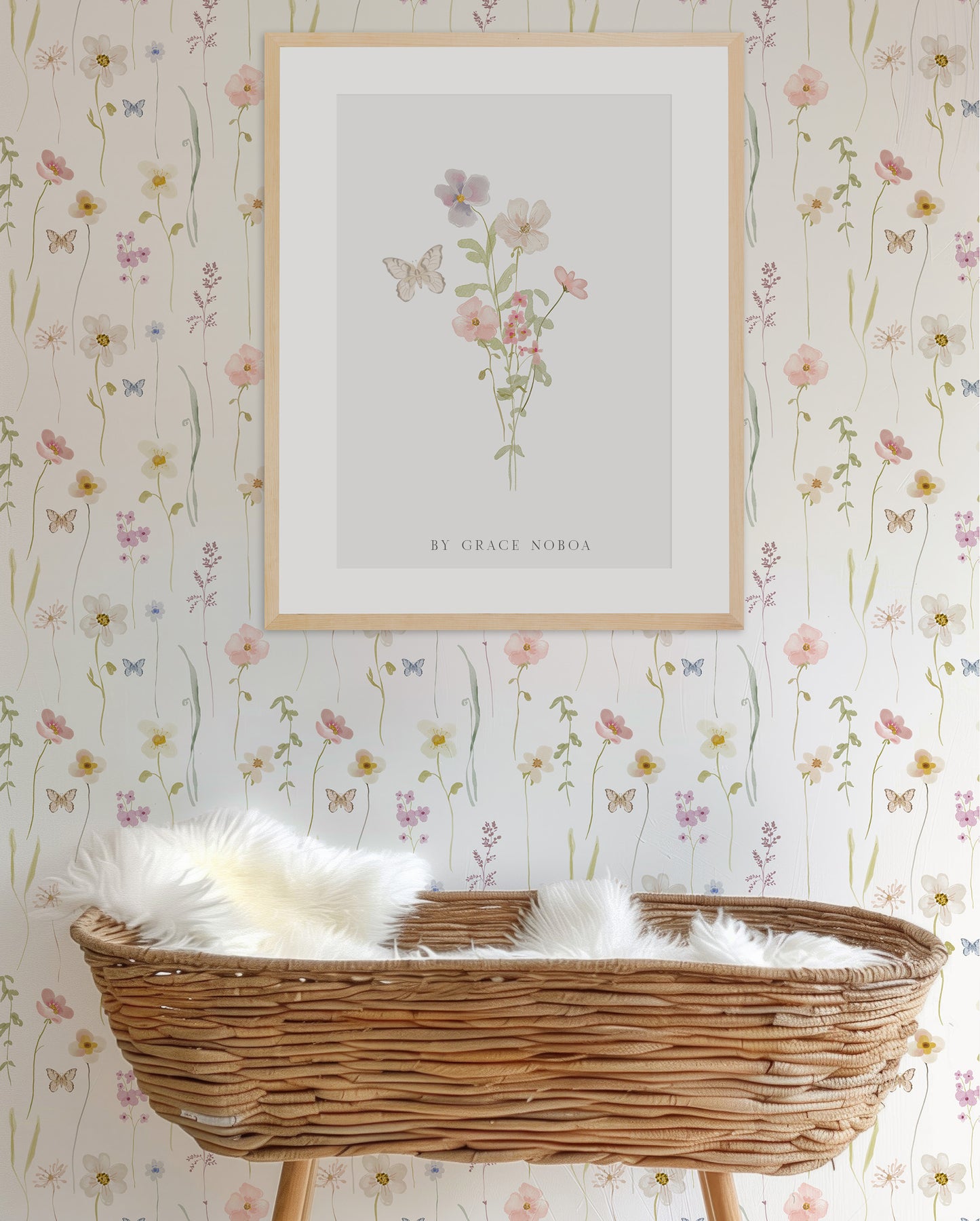 Watercolor spring floral wildflower clipart